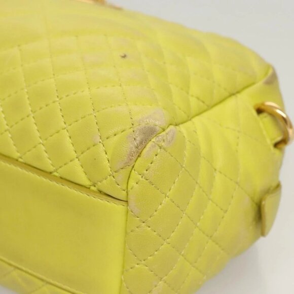 VERSACE Hand Bag Leather Green Gold - Picture 8 of 15